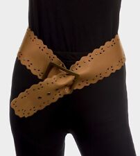 Women's Dorothy Perkins PU Leatherette Hip Belt, Ochre, Scalloped, Studded, BNWT