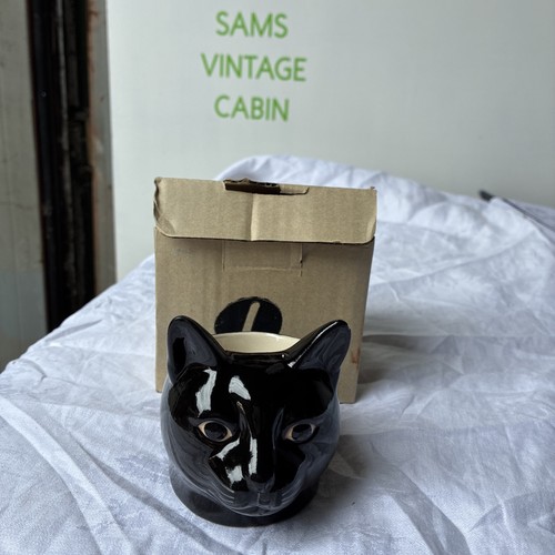 Lucky black cat egg cup - egg,