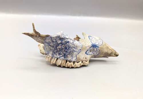 Decorated partial jawbone - decorated,