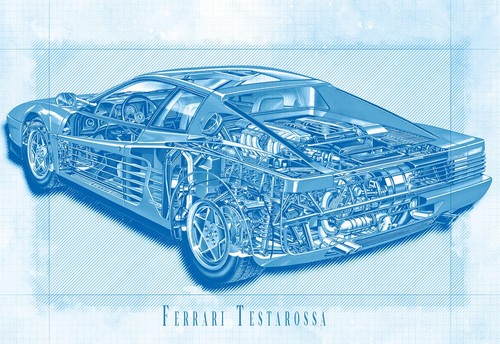 Classic ferrari testarossa - classic,