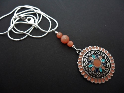 Lovely enamel and pink jade - lovely,