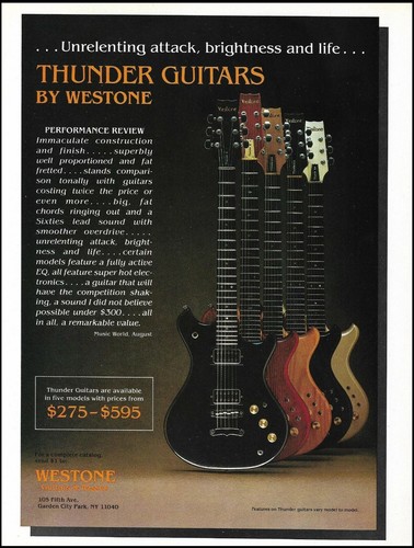 1983 westone thunder electric - westone,
