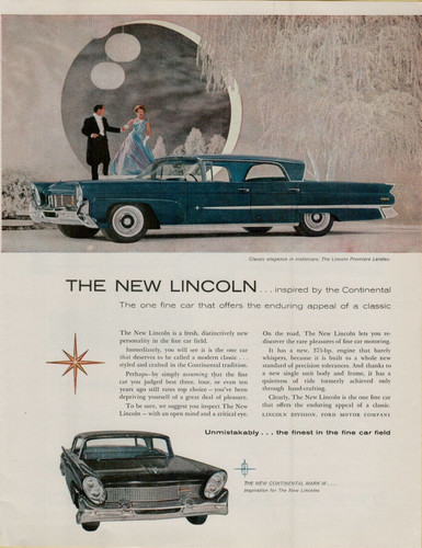 1958 lincoln premiere landau - lincoln,