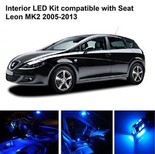 PREMIUM LED INTERIOR UPGRADE KIT SET XENON BLUE for SEAT LEON MK2 1P1 2005-2013