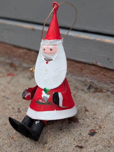 Vintage hand painted metal - painted,