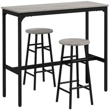 3 Piece Bar Table Set With 2