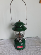 Vintage Coleman 200A 700 Green Enamel Camping Lantern Light 1981 ~ Storm Lamp