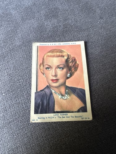 Trade card lana - lana, turner