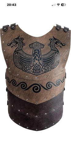 Viking faux leather embossed