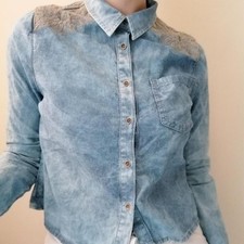 Y2k Vintage Topshop Denim Shirt Western 10