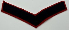 British Military Issue Large Red And Navy Blue Lance Corporal Stripe Rank Patch