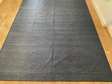 Heathered Solid Navy Rug 245x305 RRP £309 Huge XXLarge Decor Washable Ruggable
