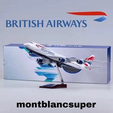 1/150 Scale Airplane Model - British Airways Boeing B747-400 w LEDs Model UK