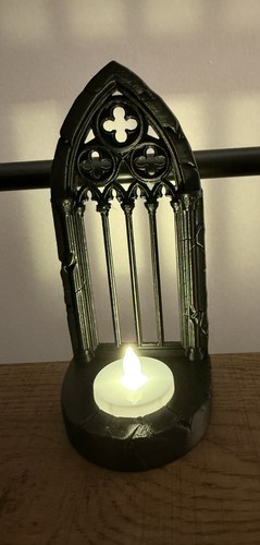 Black gothic arch tealight - gothic,