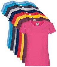 Fruit of the Loom Womens T Shirt Ladyfit Various Colours and Sizes Discounts