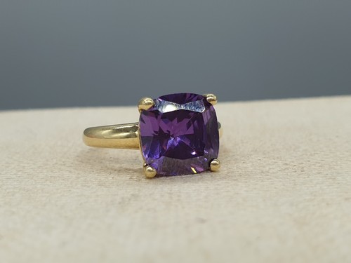 Qvc 9ct yellow gold amethyst - gold,