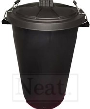 2X85L Plastic Black Bin Garden