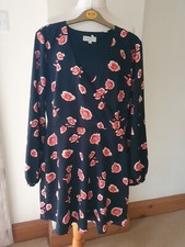 BNWOT Ladies Size 10 Black & Orange Long Sleeve Jack Wills Dress