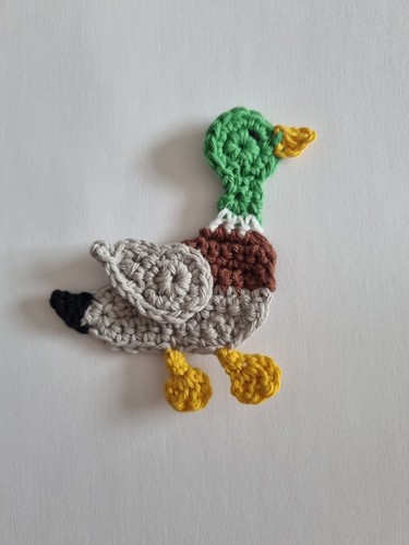 Crochet mallard duck applique - mallard,