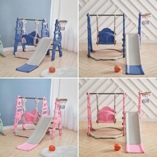 3-in-1 Kids Garden Slide Swing