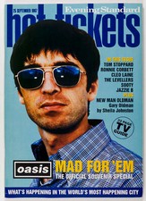 Oasis Gary Oldman Bob Mortimer Alek HOT TICKETS POSTER MAGAZINE SEPTEMBER 1997