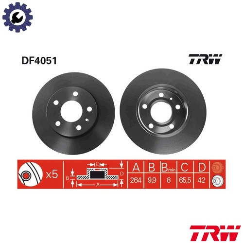 Brake disc df4051 for - 2x,