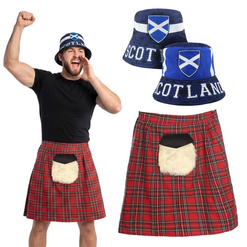 Scotland bucket hat - bucket, kilt