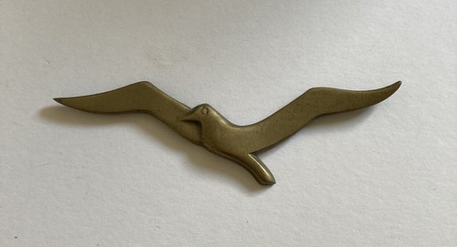 Vintage brass flying bird - brass,