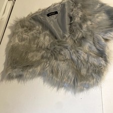 Grey Faux Fur Stole / Shawl