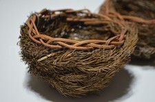 Pine Fir Nesting Pan  for British Finches canaries etc preformed with hooks