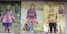 3x Sirdar Indie Child/adult Cardigans Knitting Patterns 2331/ 7107/9708.