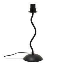 Black Metal Wiggle Table Lamp