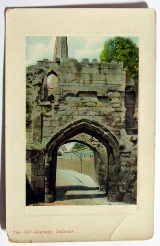 Postcard the old - old, gateway