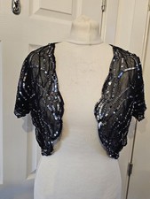 Wallis black sequin waistcoat - black,