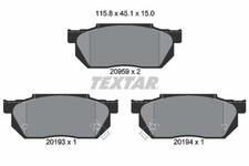 2095902 BRAKE PAD SET, DISC BRAKE TEXTAR