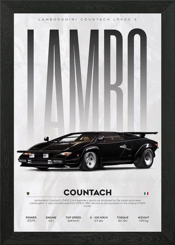 Lamborghini countach framed - countach,