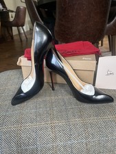 Christian Louboutin 'Corneille' 100 Black Jazz Leather UK 5 EU38