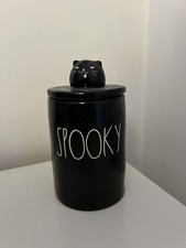TK Maxx Homesense Halloween Rae Dunn Spooky Halloween Black Cat Candle Jar