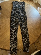 Lipsy Black Lace Jumpsuit Size
