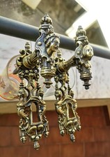 Antique PAIR Brass KNOBS  DOOR