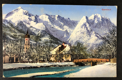 Color postcard garmisch - color.,