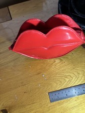 Moschino Small Cosmetic Bag Red Patent Leather From Early 21st Century