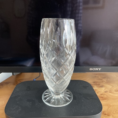 Vintage diamond cut glass - cut, lead