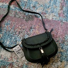 Brand New With Tags Black Crossbody Bag With Tassel From Quiz