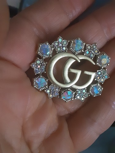 Vtg cucci brooch pin gold - brooch,