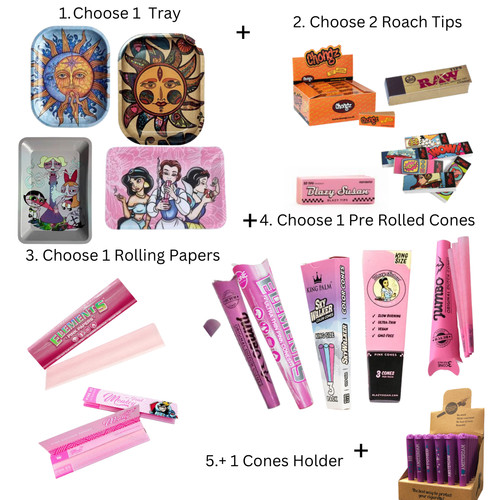 Pink rolling bundles tray - rolling, |