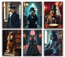 Animals in Suit and Hat Wolf