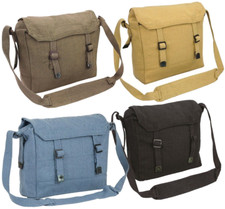Canvas Army Web Bag Vintage Military Shoulder Satchel Student Work Tool Bag Pack