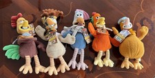 Chicken Run Characters Joblot of 5 Plush Toy Set with Original Tags 
