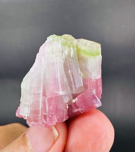 Green tip pink - pink, tourmaline